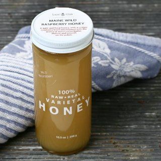 Maine Wild Raspberry Raw Honey  Grocery & Gourmet Food