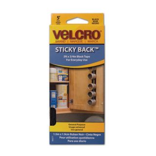 VELCRO Sticky Back 5 ft x 3/4 in Fastener Black