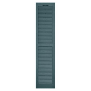 Vantage 2 Pack Wedgewood Blue Louvered Vinyl Exterior Shutters (Common 63 in x 14 in; Actual 62.5 in x 13.875 in)