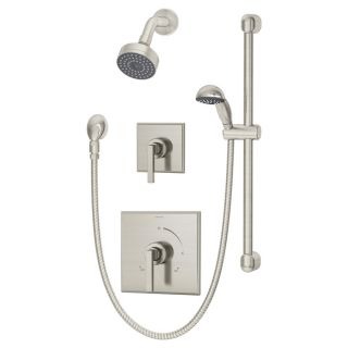 Symmons Duro Satin Nickel 1 Handle Shower Faucet with Single Function Showerhead