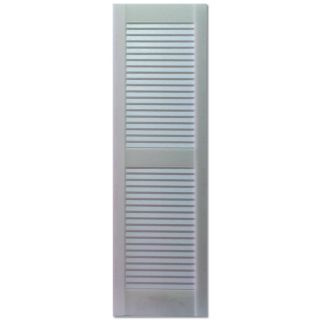 Custom Shutters llc. 2 Pack Paintable Louvered Vinyl Exterior Shutters (Common 57 in x 14 in; Actual 57 in x 14.5 in)