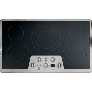 GE Cafe 5 Element Smooth Surface Electric Cooktop (Stainless Steel) (Common 36 in; Actual 36.125 in)