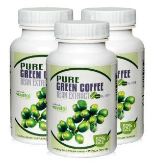 Pure Green Coffee Bean Extract   Three month's supply   800 with GCA & Svetol by "Nature's Healthy Body"   180 Count   Contains exact quantities and ingredients used in clinical research to induce weight loss. Health & Personal C