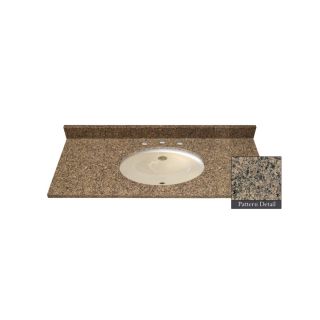 Jackson Stoneworks Premium 49 in W x 22.5 in D Copper Silk Granite Undermount Single Sink Bathroom Vanity Top