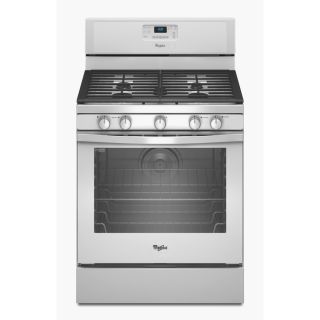 Whirlpool 30 in 5 Burner Freestanding 5.8 cu ft Self Cleaning Convection Gas Range (White)