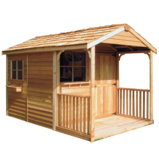 Cedarshed Clubhouse Gable Cedar Storage Shed (Common 8 ft x 16 ft; Interior Dimensions 7.33 ft x 15.5 ft)