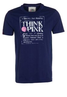 Think Pink   SUMMER SURFACE   Print T shirt   blue