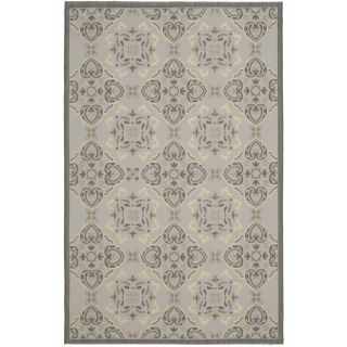 Safavieh Courtyard 5 ft 3 in x 7 ft 7 in Rectangular Gray Transitional Indoor/Outdoor Area Rug