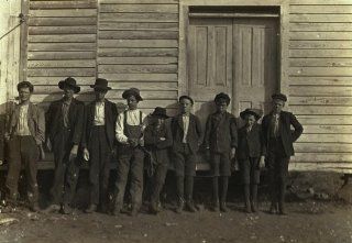 1908 child labor photo Group of boys from Wylie Mill, Chester, S.C. Spending g6  