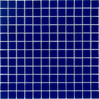 Elida Ceramica Cobalt Glass Mosaic Square Indoor/Outdoor Wall Tile (Common 12 in x 12 in; Actual 11.75 in x 11.75 in)