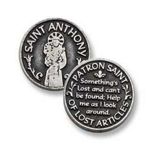 St Anthony San Antonio Patron Saint of Lost Items, If You Cannot Find It St Anthony Can Pocket Pewter Coin Token Medal Amulet Health & Personal Care
