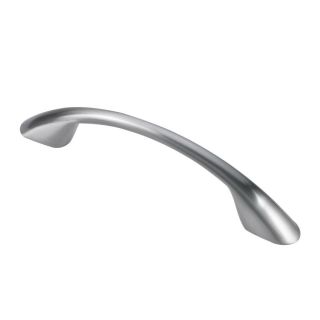 Siro Designs 3 3/4 in Center to Center Fine Brushed Chrome Pennysavers Arched Cabinet Pull
