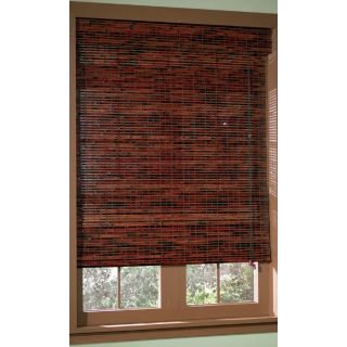 Style Selections 48 in W x 64 in L Mahogany Light Filtering Natural Roman Shade