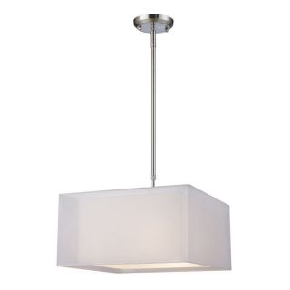 Z Lite Nikko 15 in W Brushed Nickel Pendant Light with Shade