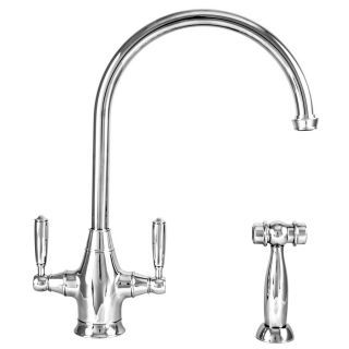 Mico Designs Chester Polished Chrome High Arc Kitchen Faucet with Side Spray