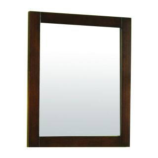 allen + roth 24 in H x 20 in W Tanglewood Espresso Rectangular Bathroom Mirror