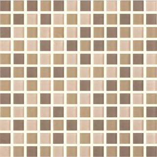 EPOCH Architectural Surfaces 5 Pack Cloudz Browns/Tans Glass Mosaic Square Wall Tile (Common 12 in x 12 in; Actual 11.56 in x 11.56 in)