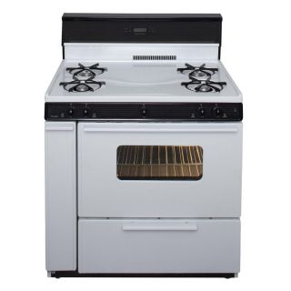 Premier Freestanding 3.9 cu ft Gas Range (White with Black Trim) (Common 36 in; Actual 36 in)