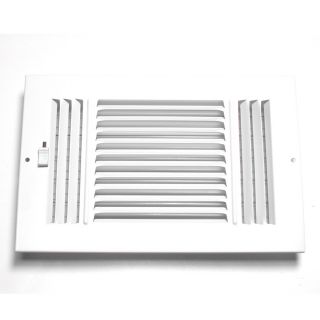 Accord 8 in x 10 in White 3 Way Sidewall/Ceiling Register