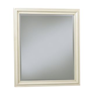 allen + roth 33 in H x 30 in W Ketterton Cream Rectangular Bathroom Mirror