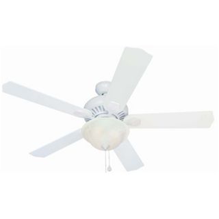 Harbor Breeze Crosswinds 52 in White Indoor Downrod or Flush Mount Ceiling Fan with Light Kit and Remote Control