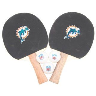 Miami Dolphins NFL Logo Ping Pong Paddle Set  Table Tennis Rackets  Sports & Outdoors