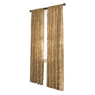 Style Selections 63 in L Thermal Gold Jamestown Curtain Panel