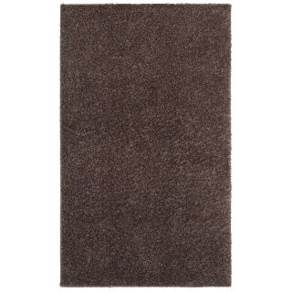 Shaw Living Shaggedy Shag 5 ft x 7 ft Rectangular Brown Solid Area Rug