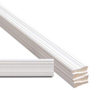 5 Piece 0.6875 in x 2.25 in x 7 ft Interior Primed Pine Casing Moulding Contractor Package (Pattern 376)