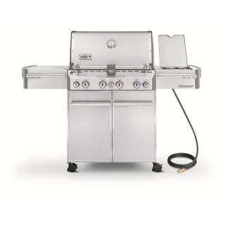 Weber Summit S 470 4 Burner (48,800 BTU) Natural Gas Infrared Gas Grill with Side Burner, Rotisserie Burner, and Integrated Smoke Box