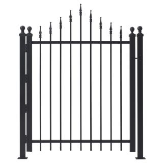 Gilpin 1 Piece Black Steel Metal Fence Ornament