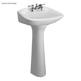 Barclay Chelsea 32.5 in H White Vitreous China Complete Pedestal Sink
