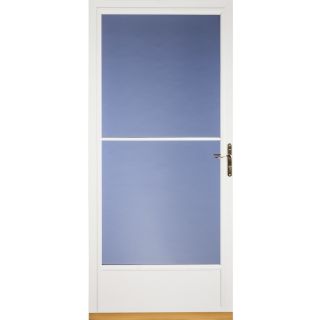 Pella White Mid View Tempered Glass Storm Door (Common 81 in x 32 in; Actual 80.78 in x 33 in)
