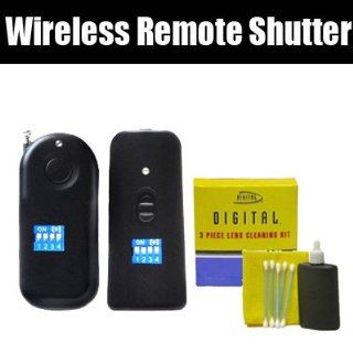 Wireless Remote Shutter Release For Canon 5D 1D 1DS 1D MARK 2 MARK3 1DS, MARKs 1DS, MARK2, CANON 30D 10D 40D 50D 7D 1V 3 D2000 Works Up To 350 Free Away Up To 16 Different Channels + Free lens Cleaning Kit  Camera Shutter Release Cords  Camera & Phot
