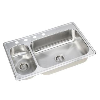 Elkay Double Basin Drop In Stainless Steel Kitchen Sink