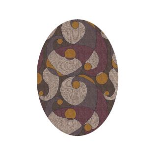 Milliken Remous 5 ft 4 in x 7 ft 8 in Oval Brown/Tan Transitional Area Rug