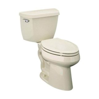 KOHLER Highline Biscuit 1.28 GPF (4.85 LPF) 12 in Rough In WaterSense Elongated 2 Piece Comfort Height Toilet