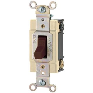 Cooper Wiring Devices 20 Amp Brown Single Pole Light Switch