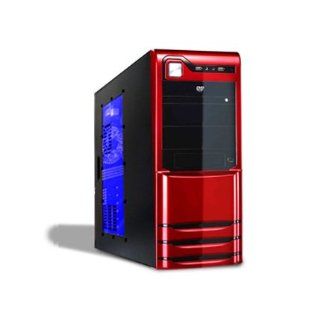 Logisys Black/Exotic Ruby Red Mid Tower ATX Computer Case , with 480W