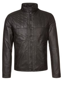 Strellson Premium   Leather jacket   black