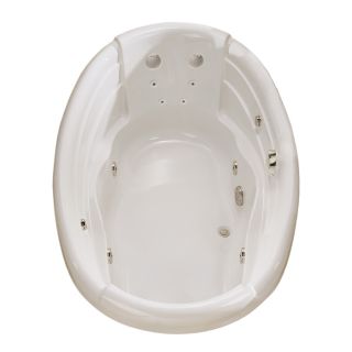 MAAX Dolce Vita 72.75 in L x 42.75 in W x 25.75 in H 2 Person White Oval Whirlpool Tub
