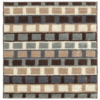 Style Selections San Pedro 45 in x 27 in Rectangular Brown Block Accent Rug
