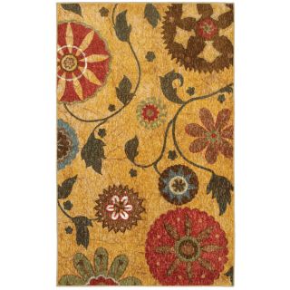 Mohawk Home Yellow Medallion 5 ft x 7 ft Rectangular Multicolor Transitional Area Rug