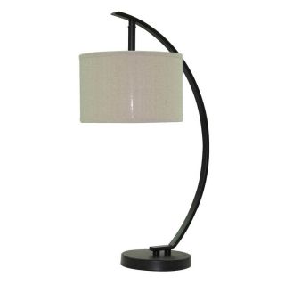 allen + roth Contemporary Table Lamp 26 in Oil Rubbed Bronze Indoor Table Lamp with Fabric Shade