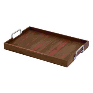 Woodland Imports 24 in x 16 in Wood Rectangle Serving Tray
