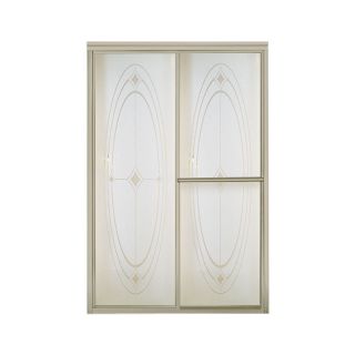 Sterling Deluxe 43.875 in to 48.875 in W x 70 in H Polished Nickel Sliding Shower Door