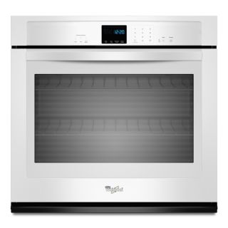 Whirlpool Self Cleaning with Steam Single Electric Wall Oven (White) (Common 27 in; Actual 27 in)