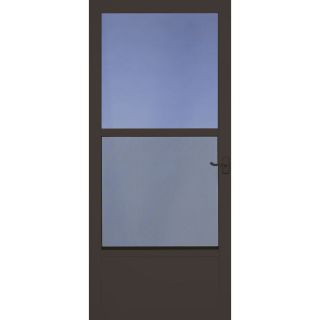 LARSON Brown Southport Mid View Tempered Glass Storm Door (Common 81 in x 32 in; Actual 80.61 in x 33.56 in)