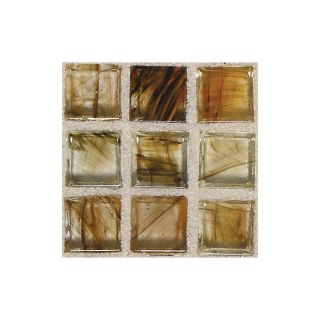 American Olean Visionaire Warm Sunset Glass Mosaic Square Indoor/Outdoor Wall Tile (Common 13 in x 13 in; Actual 12.87 in x 12.87 in)