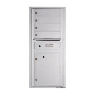 Florence 17 1/2 in x 39 in Metal Postal Grey Lockable Cluster Mailbox